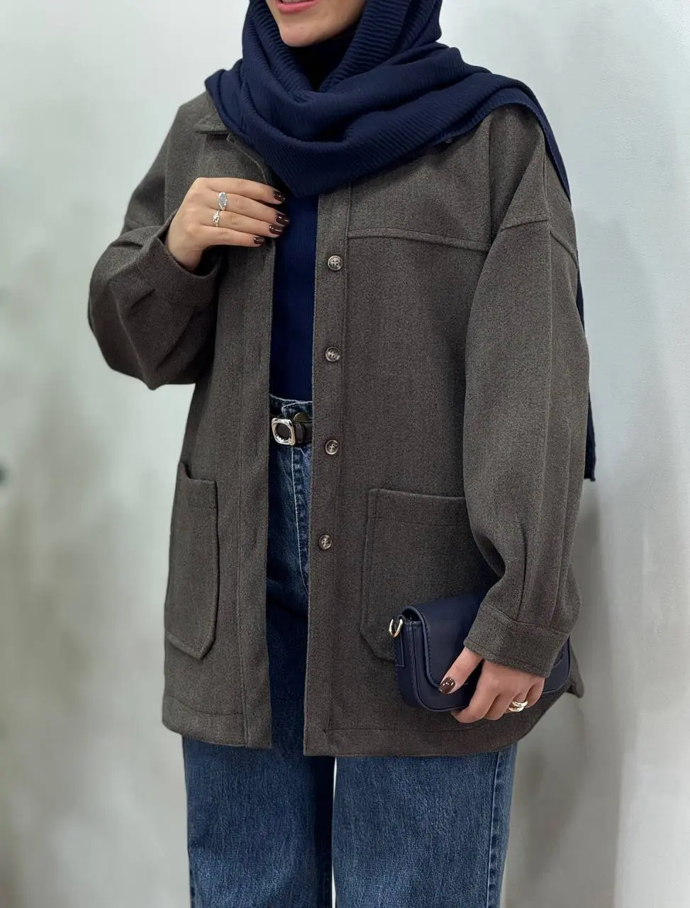 پالتو فوتر جلو دکمه آیسو ترلان